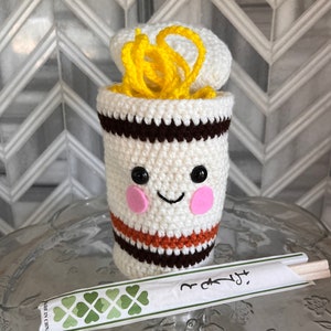 RaiRai II the Amigurumi Noodles in a Cup