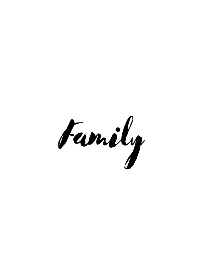 Family Digital Print Printable Family Word Wall Hanging - Etsy