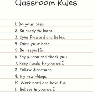 Classroom Rules, Classroom, Classroom Poster, Classroom Decor, Classroom Sign, Teacher Resources, Classroom Decoration, Classroom Prints