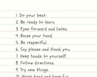 Classroom Rules, Classroom, Classroom Poster, Classroom Decor, Classroom Sign, Teacher Resources, Classroom Decoration, Classroom Prints