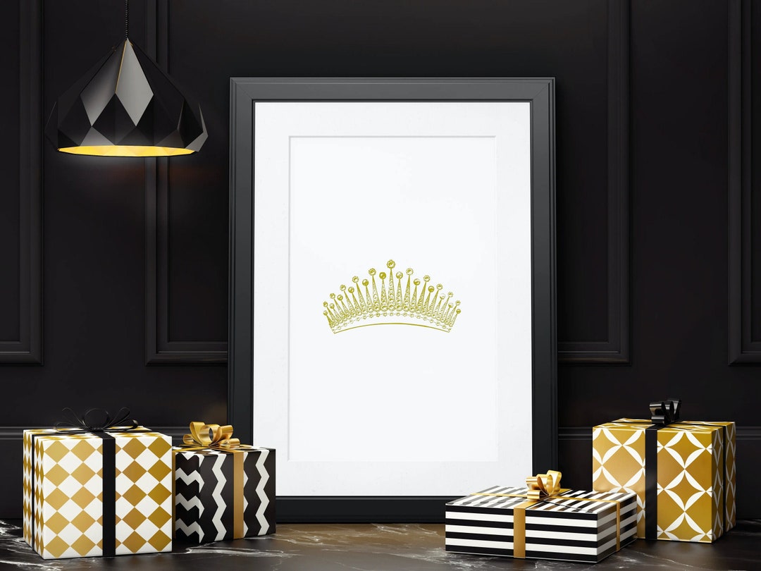 Gold Crown Print, Queen Wall Decor, Girl's Room (digital Download) - Etsy