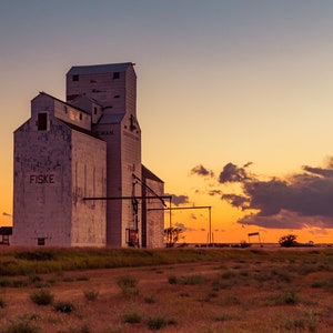 Abandoned Grain Elevators | Saskatchewan | Landscape | Reflection | Fine Art Photograph | Photograph | Fine Art Print | High Resolution