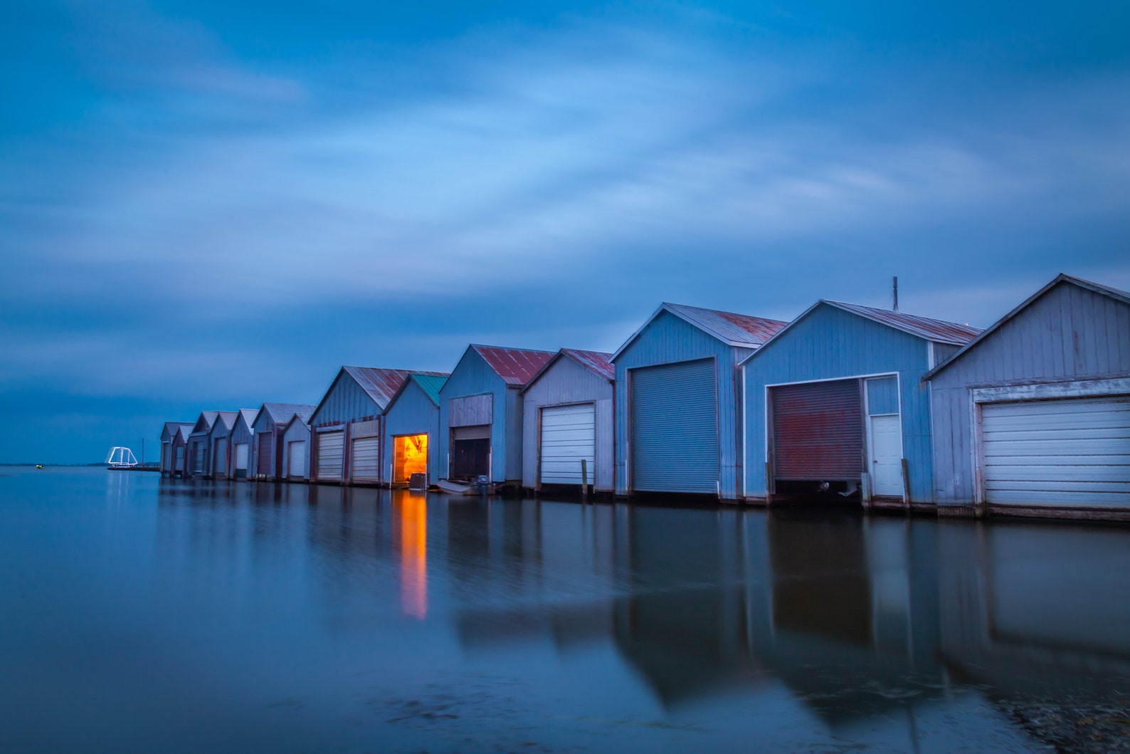Boat Houses Port Rowan Ontario Landscape Etsy