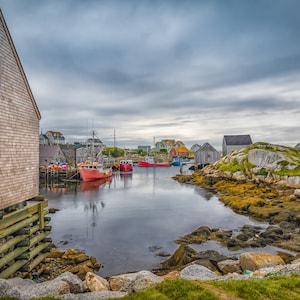 Peggy's Cove Fishing Village Print | Nova Scotia Travel Art