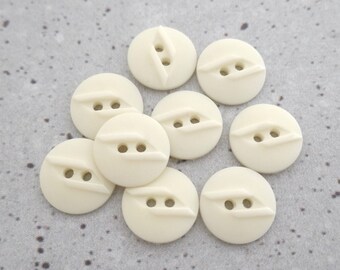 6 Tangerine Color Casein 2-hole Carved 7/8" Wheel Buttons Vintage Buttons 