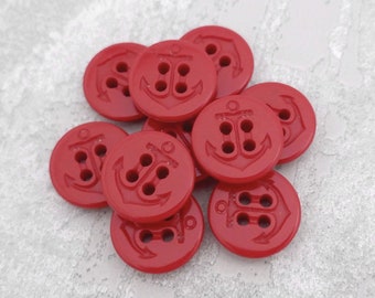 CHARMS ROCKABILLY SAILOR NAUTICAL BOAT SHIP NAVY 24 RED ANCHOR NOVELTY BUTTONS CHARMS ROCKABILLY SAILOR NAUTICAL BOAT SHIP NAVY 24 RED ANCHOR NOVELTY BUTTONS