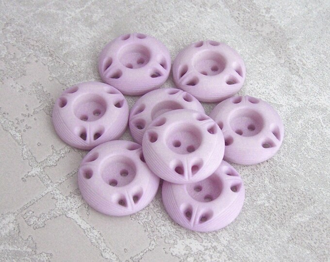 Small Purple Buttons, 12mm 1/2 in Luminescent Lavender Purple W/ Carved ...