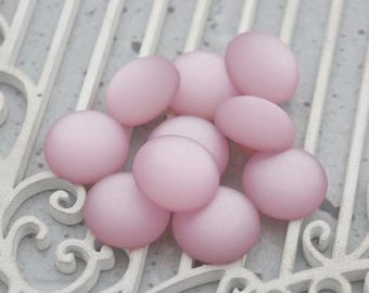 Amaranth Pink Vintage NOS Shank-Buttons, ≈13mm .51" - Small Frosted Shimmer Magenta Rose Moonglow Sewing-Buttons P1257