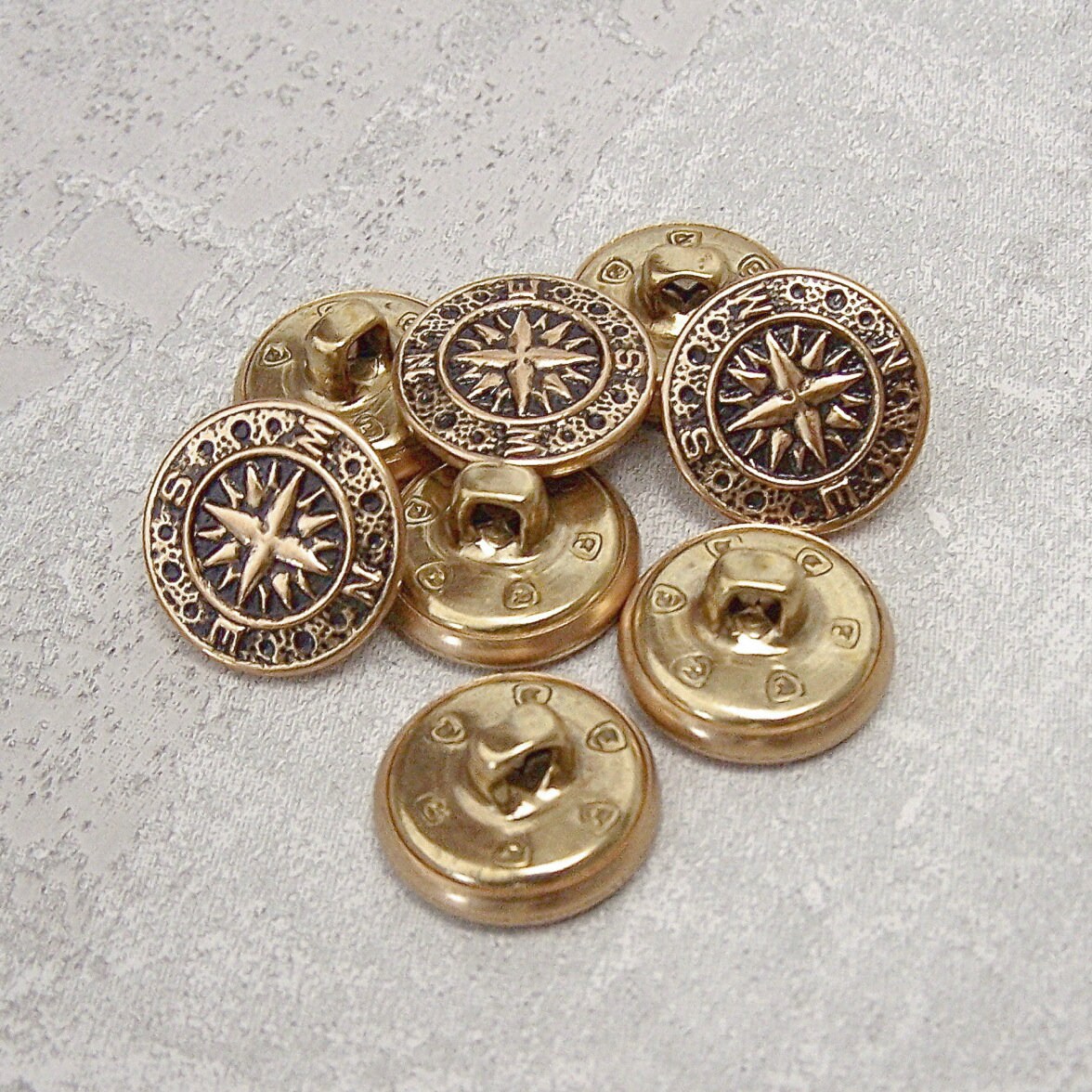 Gold Compass Buttons CHOOSE 15mm 5/8 inch 18mm 3/4 inch Etsy