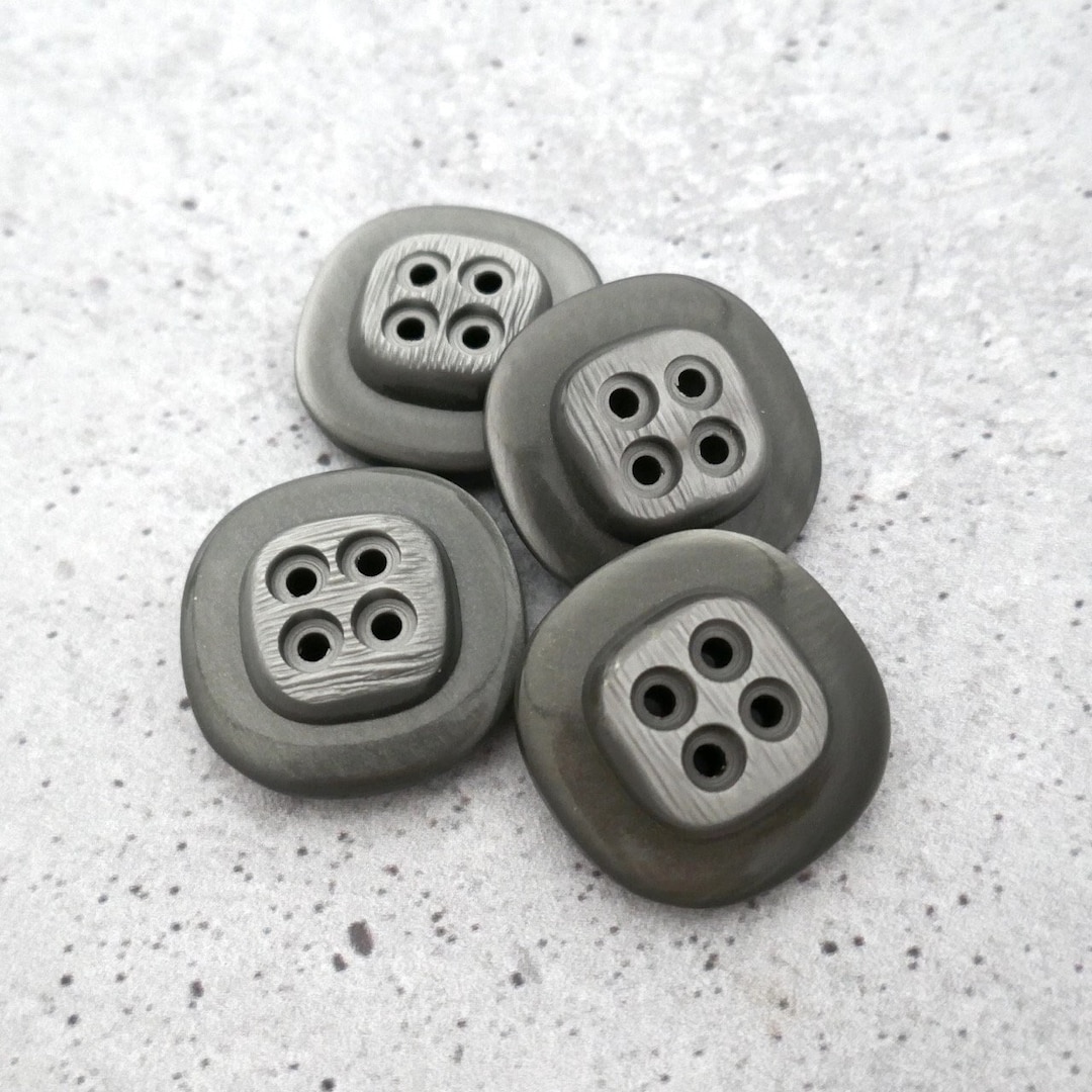 Large Gray Buttons, 33mm 1.30 In. - Ultra Modern Grey Buttons W ...