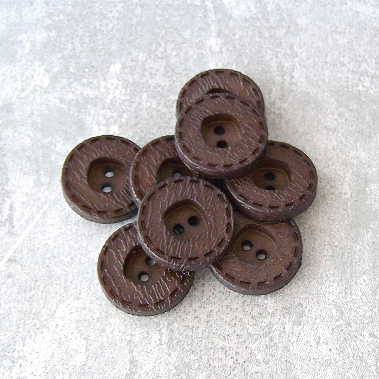 Dark Brown Buttons 18mm .71 inch FauxLeather Brown Buttons Etsy