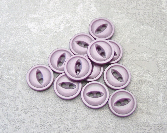 Small Purple Buttons, 12mm 1/2 in - Luminescent Lavender Purple W ...