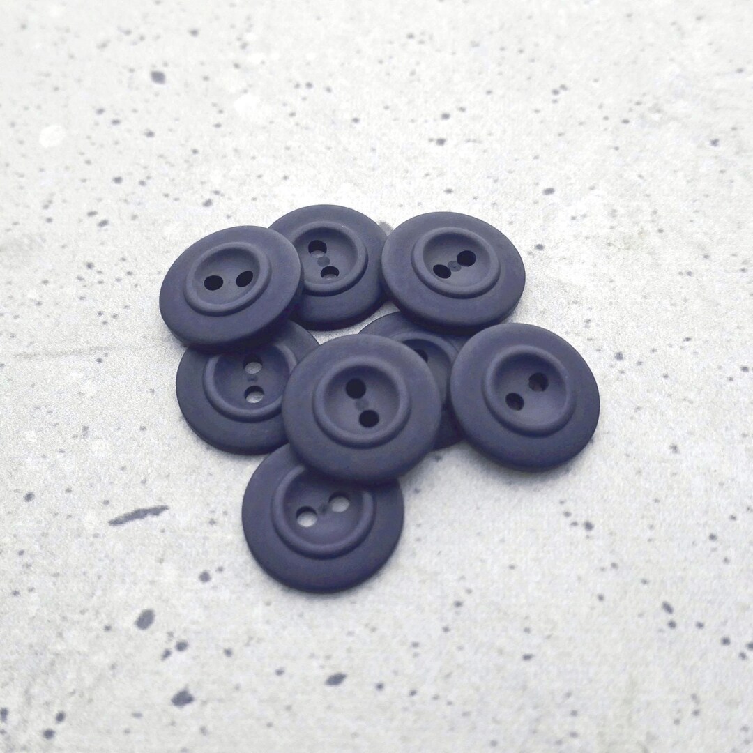 Evening Blueberry Buttons, ≈19mm 3/4 in - Matte Blue-magenta Purple 2 ...