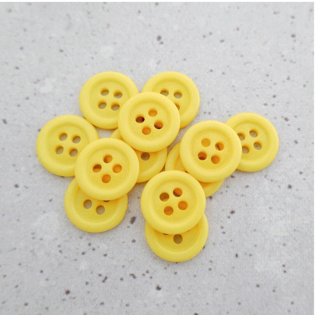 Yellow Buttons Row Premier Yellow Buttons, ≈15mm 5/8