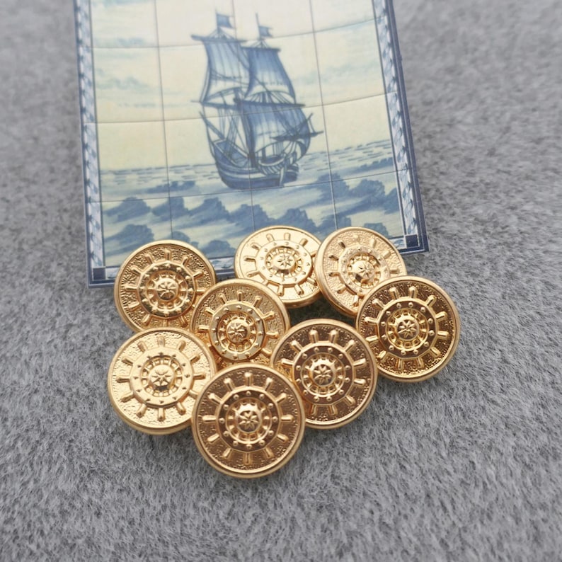 Ship Button Ship Wheel Buttons - CHOOSE ≈15mm 5/8 Inch, ≈18mm .71
