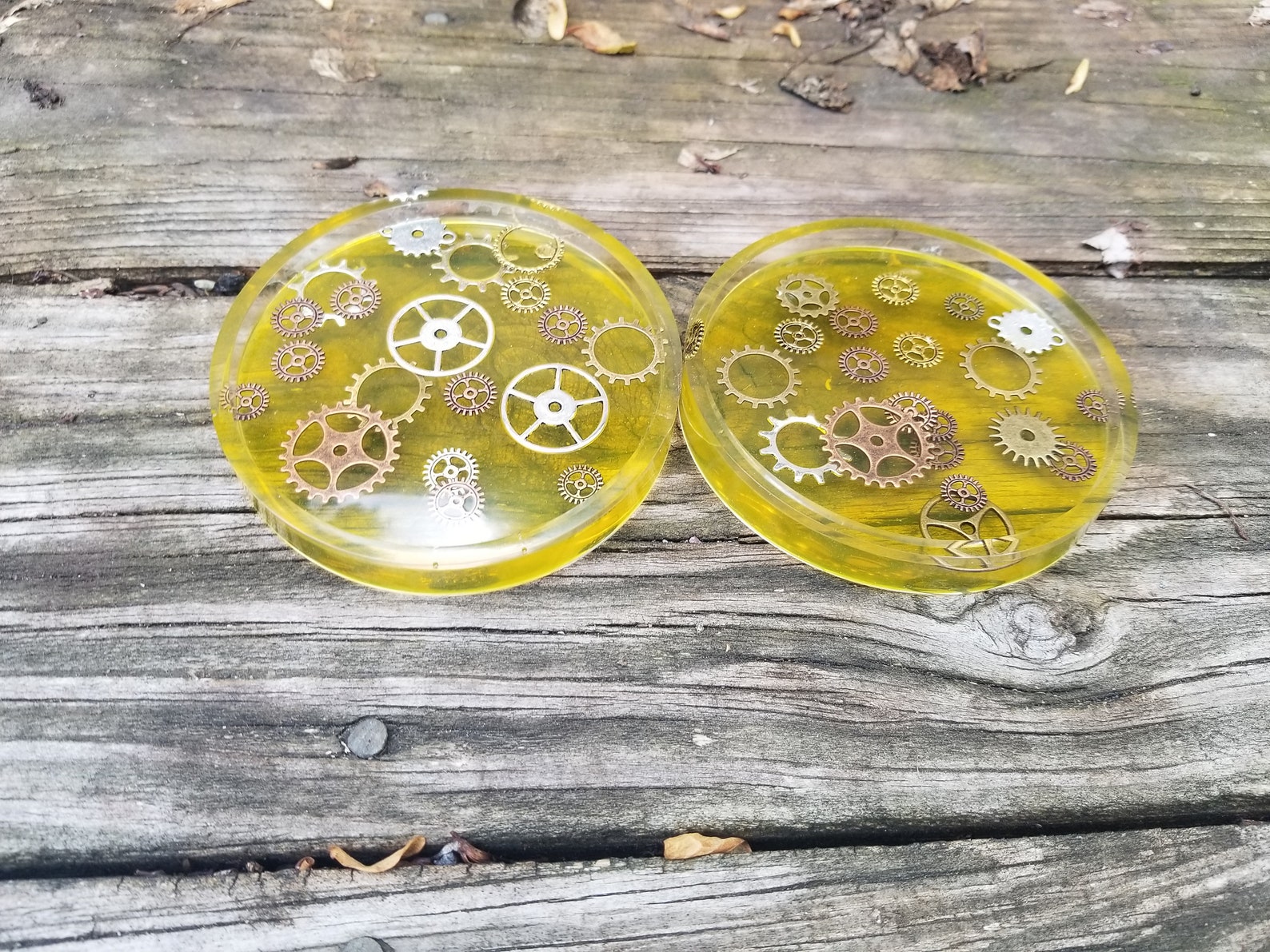 Coasters epoxy resin handmade Set of 2 Etsy