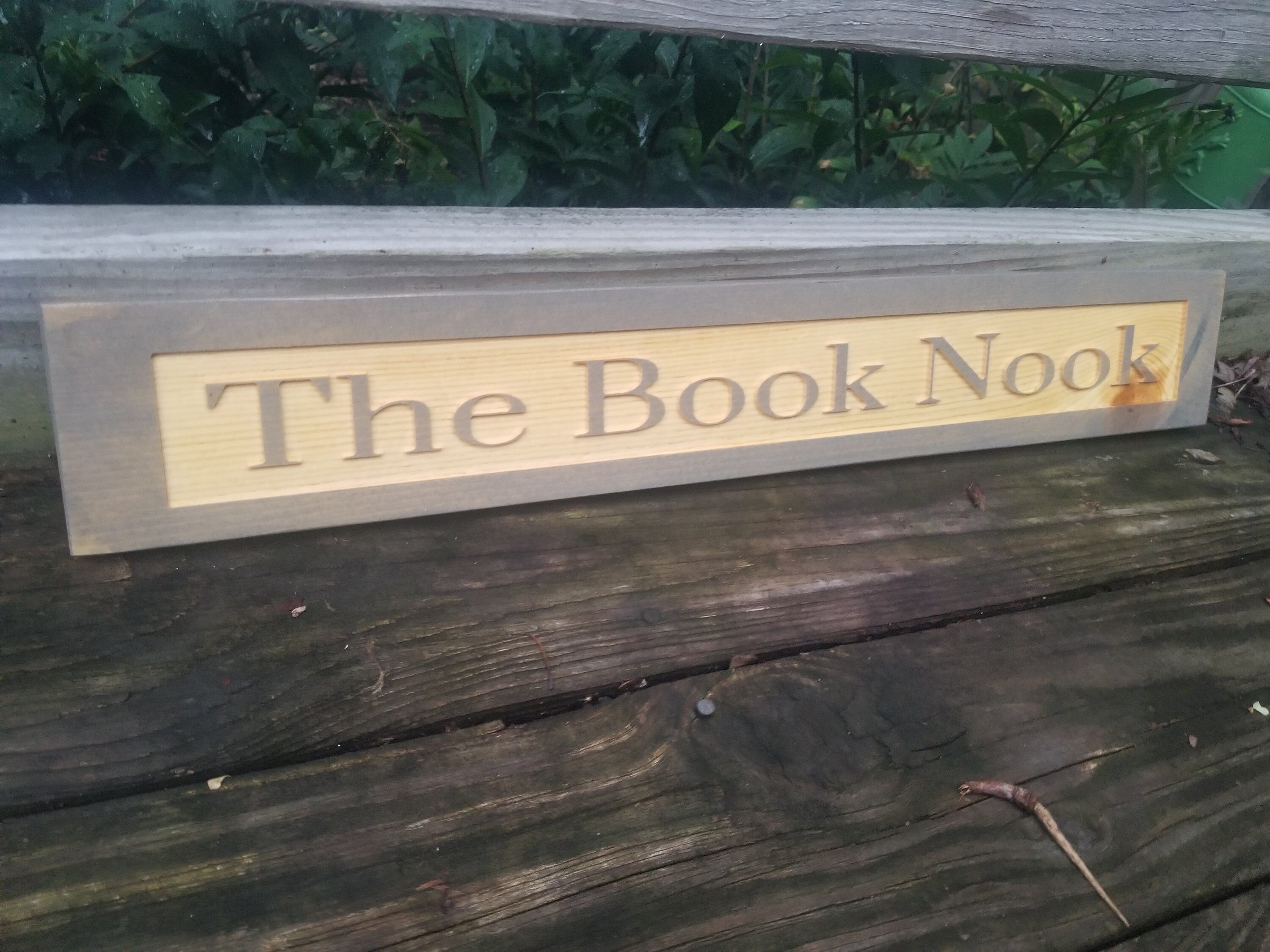 the-book-nook-shelf-sitter-hanging-sign-bookshelf-library-etsy