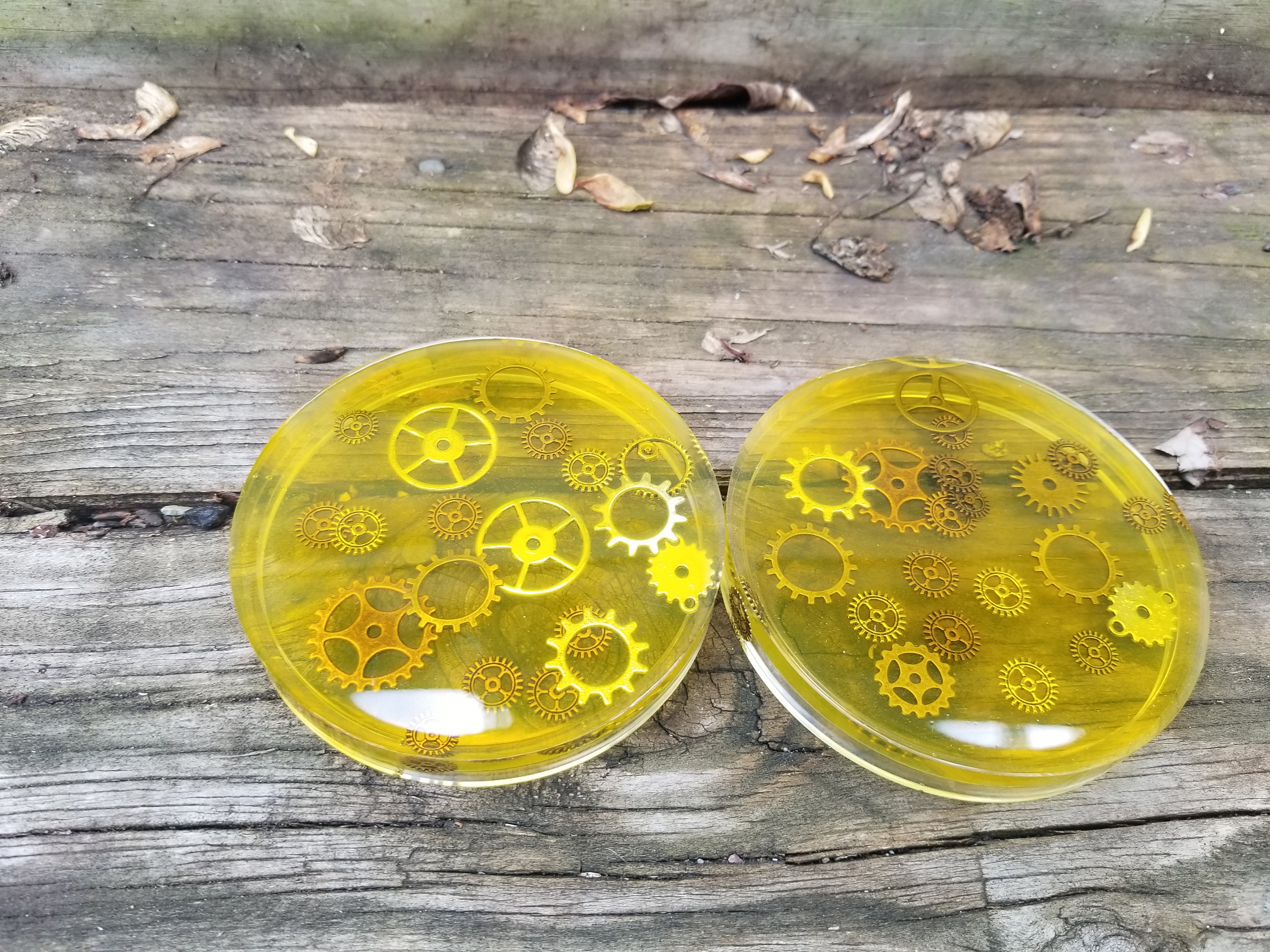 Coasters epoxy resin handmade Set of 2 Etsy