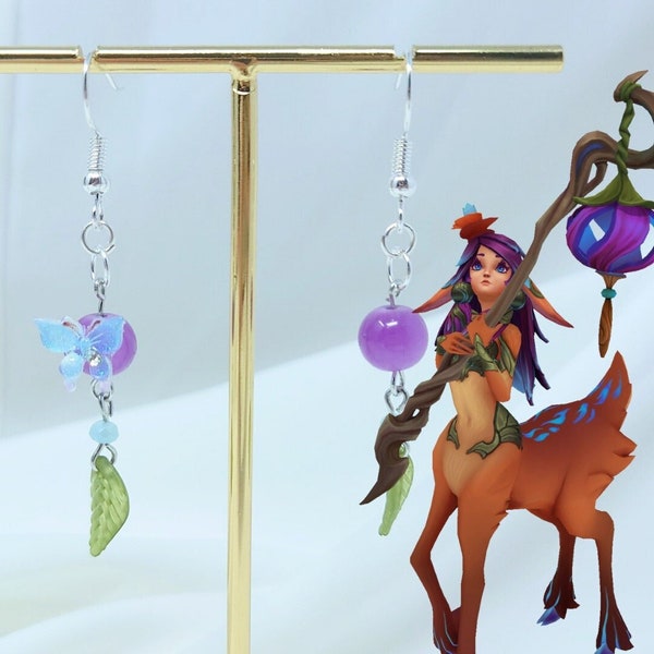 Lillia The Bashful Bloom Earrings LoL League Gamer Gift