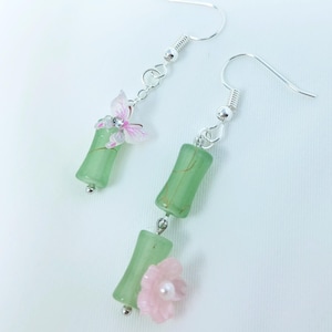 Brincos Nezuko Kamado, joias para cosplay de anime, focinho Nezuko, presente para amantes de anime, joias, brincos exclusivos de borboleta de bambu, anime demoníaco