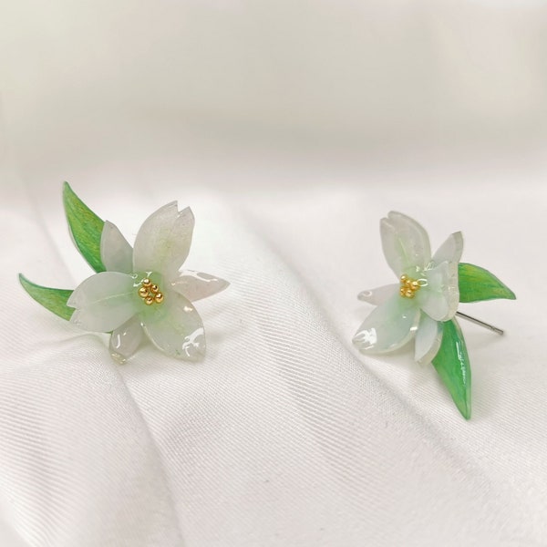 Venti's Cecilia Flower Earrings (A Genshin Impact Inspired Handmade Item)