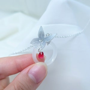 Hua Cheng's Ashes Ring Necklace (A Heaven Official's Blessing TGCF Inspired Handmade Item Tian Guan Ci Fu Gift for Xie Lian)