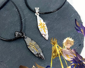 Honkai Phainon Necklace Honkai Star Rail Pendant Accessory Phainon Khaslana Dawnmaker Sun Symbol Pendant HSR Casual Cosplay Gamer Gift