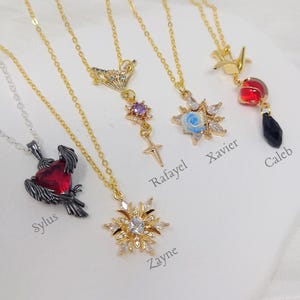 Love Deepspace Necklace Gift Sylus Zayne Rafayel Xavier Caleb Inspired Jewelry Pieces Raven Snowflake Merman Star Paper Crane Charm Pendants