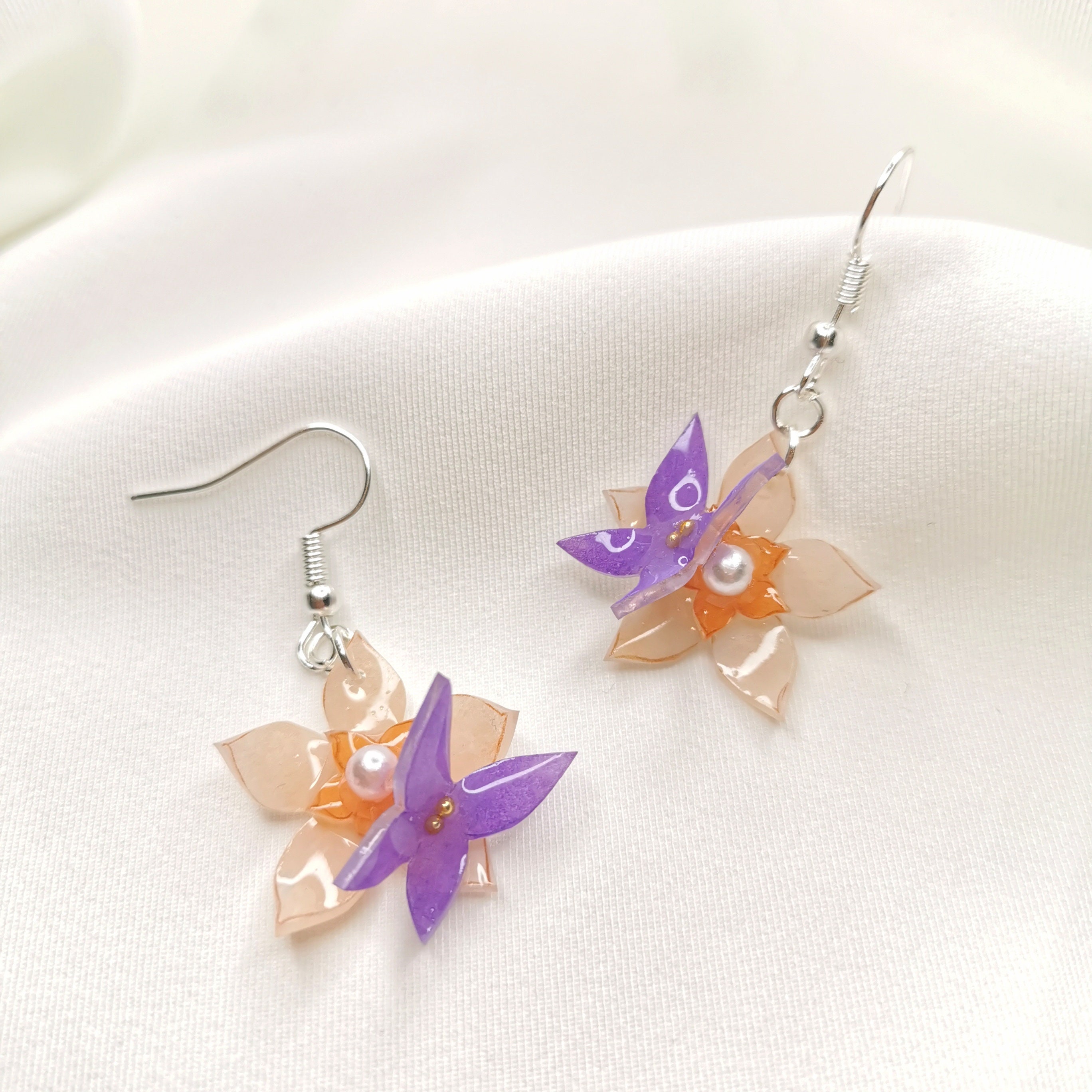 Keqing Inspired Earrings genshin Impact Handmade Item Etsy Canada