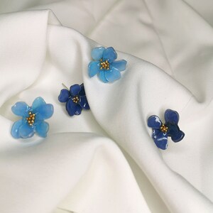 Blue Flower Earrings image 6