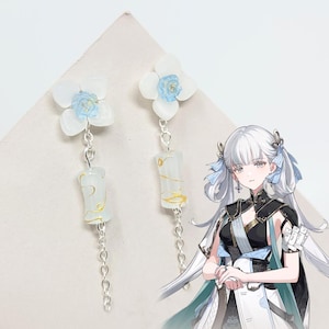 Wuthering Waves Jinhsi Earrings WuWa Cosplay Gamer Jewelry Gift Wuthering Waves Characters Shorekeeper Yinlin Verina Yang Yang Merch Gift