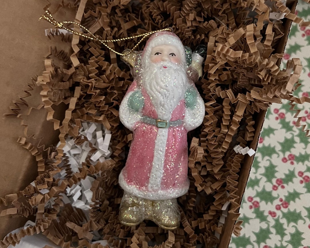 Old World Santa, Vintage Porcelain Christmas Ornament, Folk Art Santa ...