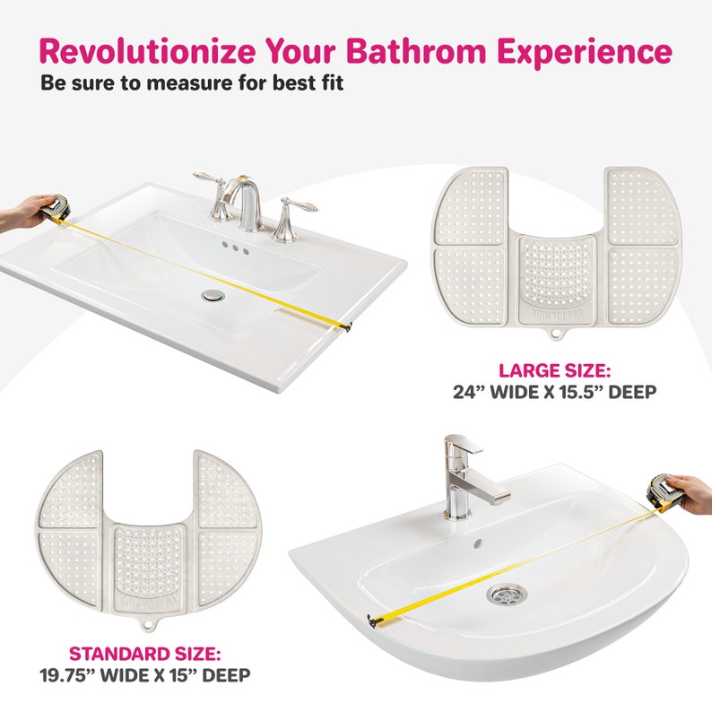 Sink Topper Bathroom Sink Cover for Counter Space, Foldable Silicone Sink Topper ...