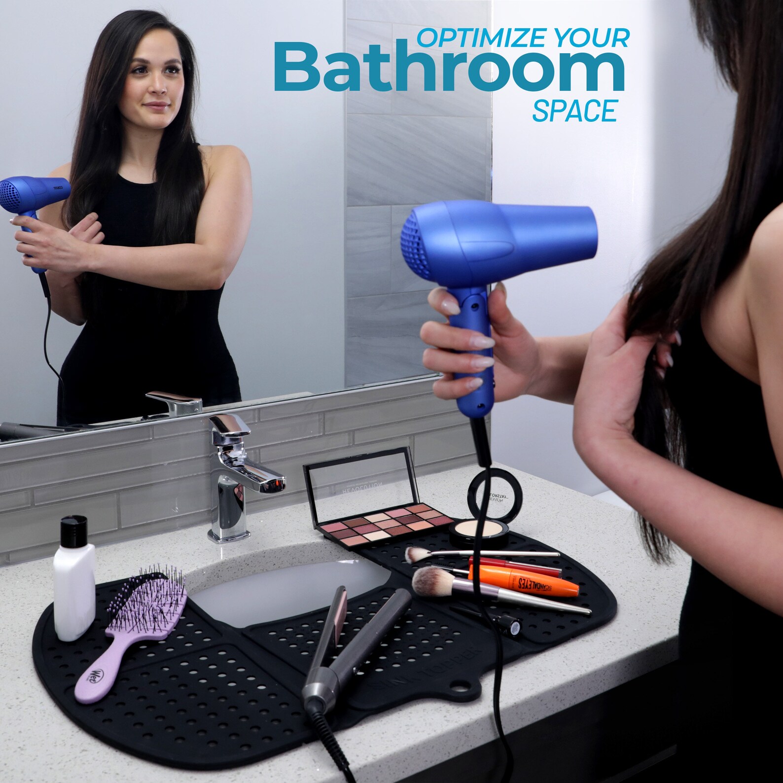 Foldable Bathroom Sink Cover for Counter Space. A Makeup mat Etsy