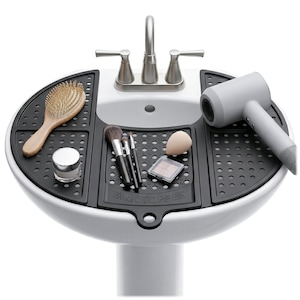 Bathroom Sink Cover for Counter Space, Foldable Silicone Sink Topper, Heat-Resistant Makeup Mat – Standard Size