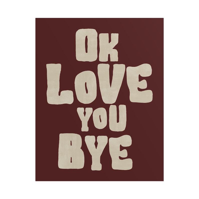 Olivia Dean Lyrics Rolled Poster Ok Love You Bye Etsy