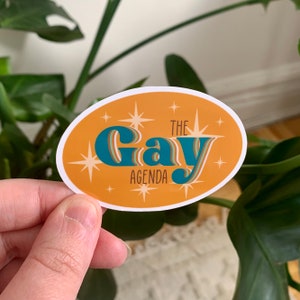 the gay agenda die cut sticker