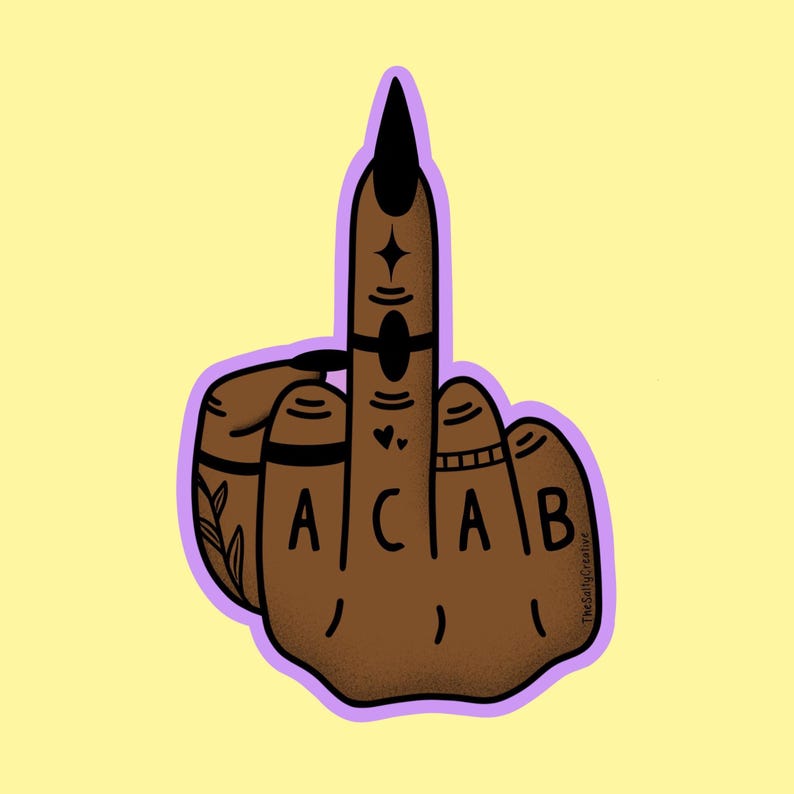 Acab Die Cut Sticker - Etsy