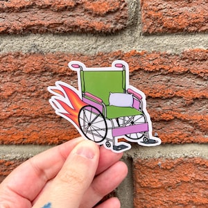 hot wheelchair die cut sticker