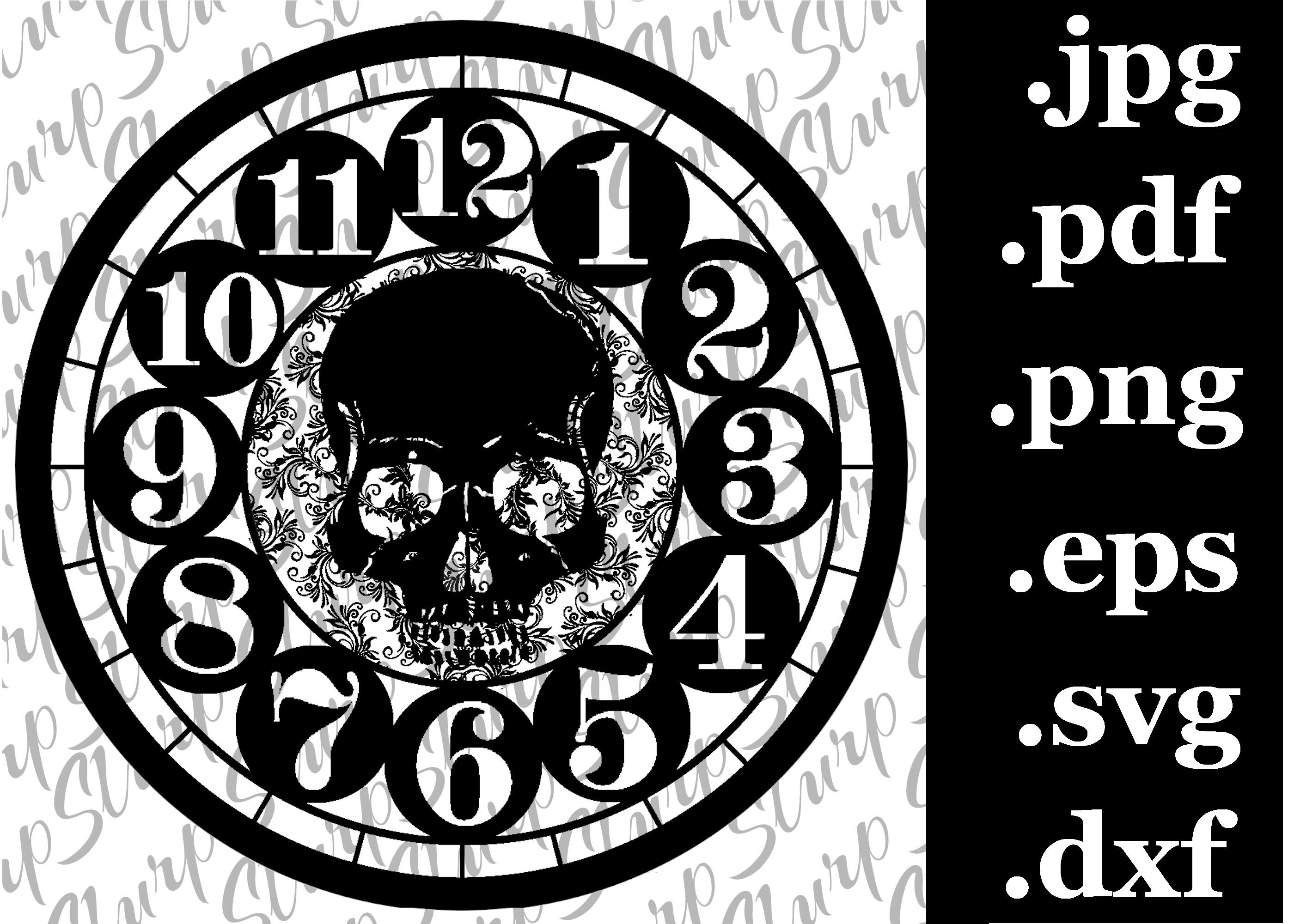 Skull Clock Face | Etsy