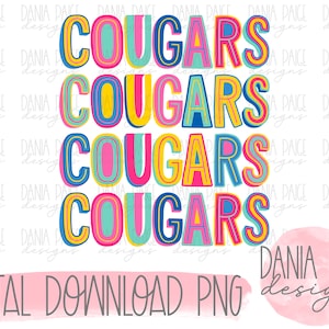 cougars, sublimation, digital design, png