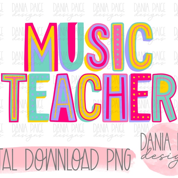 music teacher, sublimation, digital design, png