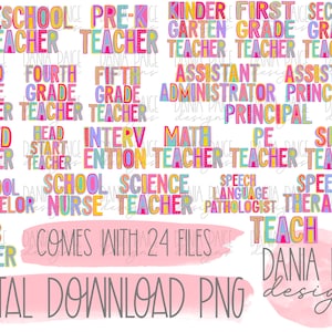 school staff bundle, sublimation, digital design, png