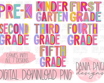 grade bundle, sublimation, digital design, png