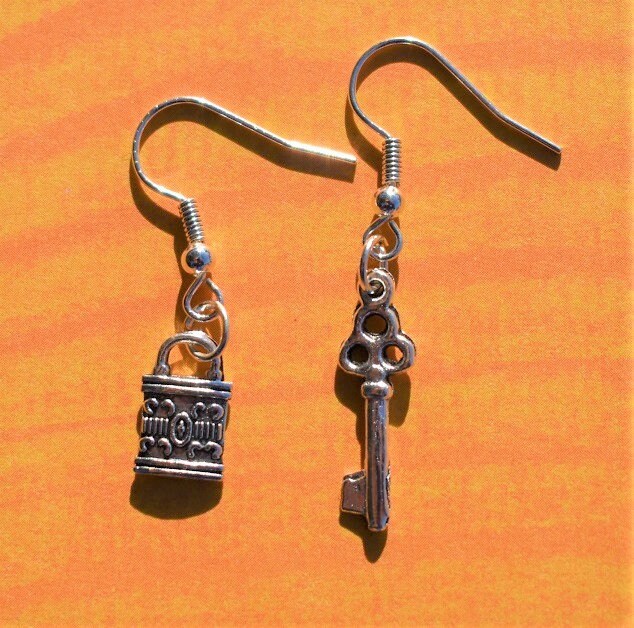 Lock and Key Earrings Etsy