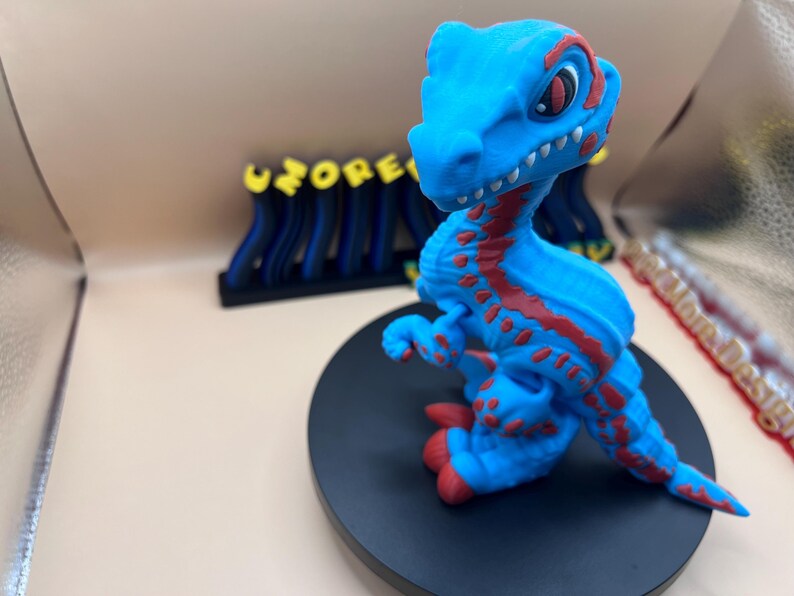 Super Cool Articulated Velociraptor. 3D Printed. Many Colors Available ...