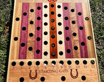 Kentucky Derby Horse Race Board Game. Laser cut and engraved. Many sizes available!