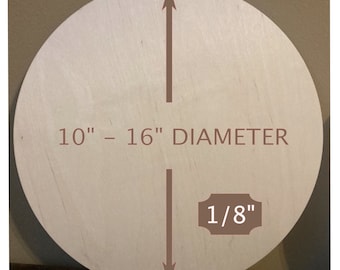 CIRCLES; Round Wooden Blanks; Baltic Birch plywood 1/8" (3mm) and 1/4" (6mm); Unfinished; Craft