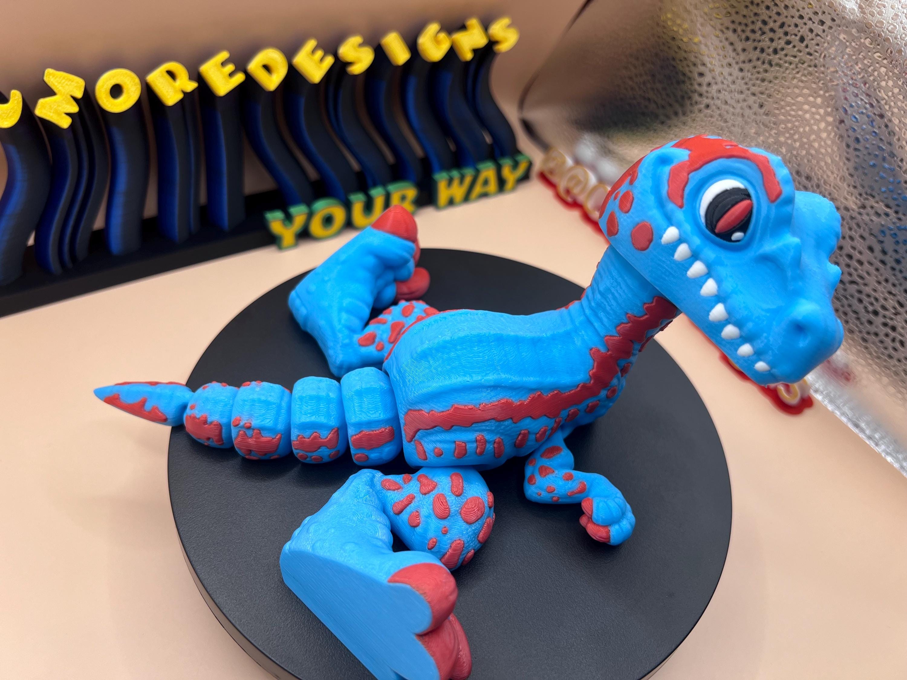 Super Cool Articulated Velociraptor. 3D Printed. Many Colors Available ...