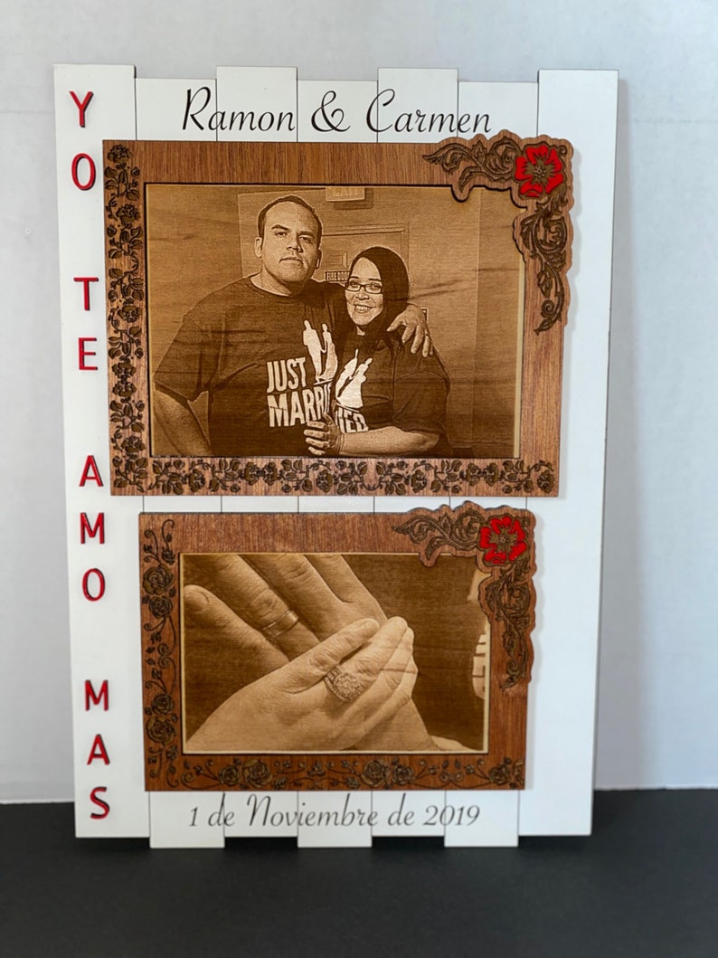 Fully Customizable Picture Frame. Photos Are Printed on Wood Etsy